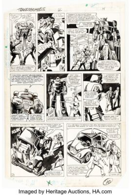 Frank Springer and Kim DeMulder The Transformers #2 Story Page 10 Original Art (Marvel, 1984). | Heritage