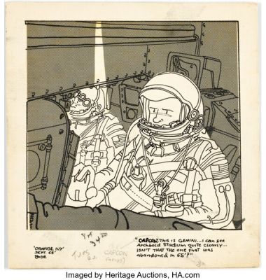 Vaughn Bodé Orange Ivy Daily Single Panel Gag Comic Strip Illustration Original Art (The Daily Orange, 1966). | Heritage