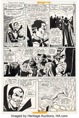 Irv Novick and Frank McLaughlin The Flash #247 Story Page 4 Original Art (DC, 1977).