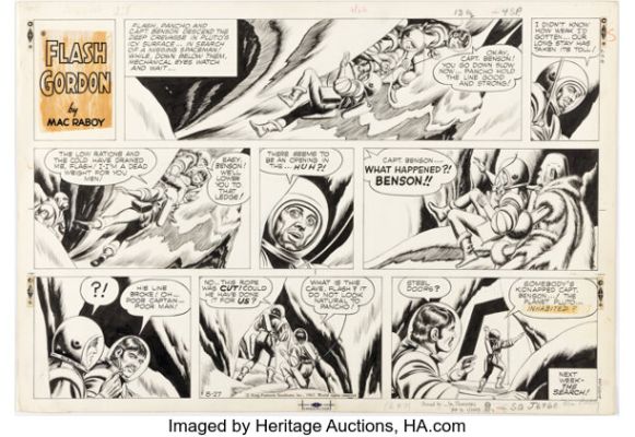 Mac Raboy Flash Gordon Sunday Comic Strip Original Art dated 8-27-67 (King Features Syndicate, 1967). | Heritage