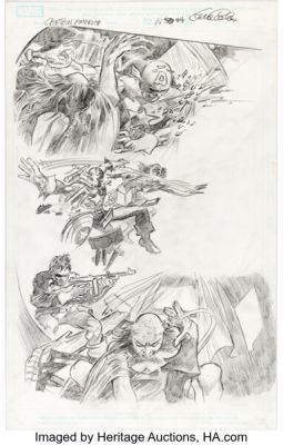 Gene Colan Captain America #601 Story Page 34 Pencils Original Art (Marvel, 2009). | Heritage