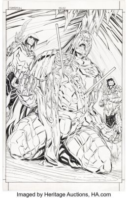 Cory Smith Michael Turner‘s Fathom #4 Splash Page 20 Original Art (Aspen, 2013).