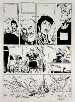 Meyer Ralph Asgard Planche... | Lot 478 - MEYER Ralph Asgard Planche 38 de l’album Pied de fer... | Vermot et Associés