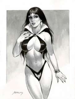 Vampirella Dessin original - Portrait - Page volante - EO - (2017) | Catawiki