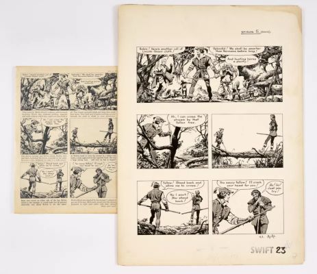Robin Hood original artwork by Frank Bellamy from Swift Vol 3 No 23, 9 June 1956 (with original | Comic Book Auctions ltd