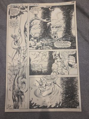 Warlords DC Comics 1980 Original Interior Comic Book Art
