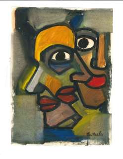 Sleen, Marc - Abstract olieverfschilderij  - (1950) | Catawiki