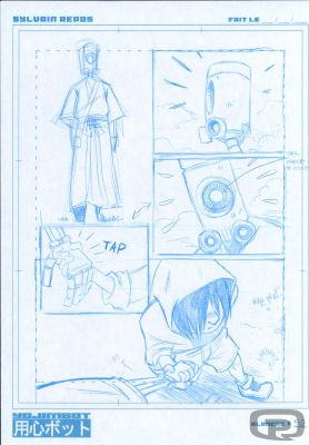 Sylvain Repos | Yojimbot, Volume 1, Storyboard Page 52, Version 02 - Original Artwork by Sylvain Repos | Pulp’s Art