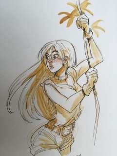 Barbucci, Alessandro - Illustration originale en couleurs - Personnage Féminin | Catawiki