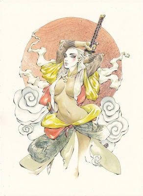 Chuma Hill ’X-Men Geisha’ Storm 12x18" Limited Edition Giclee | Kirby’s Comic Art