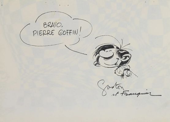 * Franquin - Dédicace... | Lot 552 - * Franquin - Dédicace historique : Gaston 5, Les gaffes... | Tessier Sarrou