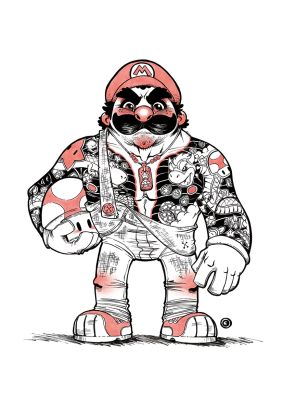 Eduardo Vieira Original Yakooza Poster Series: Mario Art | Kirby’s Comic Art
