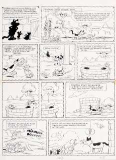 Macherot | Mirliton, planche n°3 Ã  l’encre de Chine de l’é… | Banque Dessinée