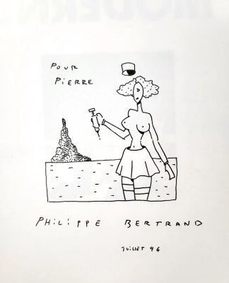 Bertrand Philippe Linda... | BERTRAND Philippe Linda aime l’art Belle dédicace ancienne... | Vermot et Associés