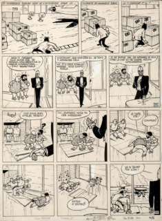 Will | Tif et Tondu contre la main blanche Encre de Chine et gouache blanche | Millon