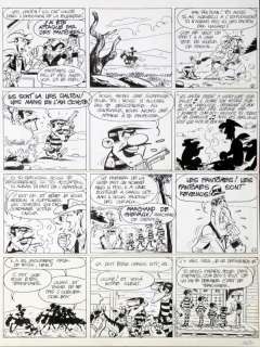 Morris (Studios) | Lucky Luke, planche n°6 Ã  l’encre de Chine de l’… | Banque Dessinée
