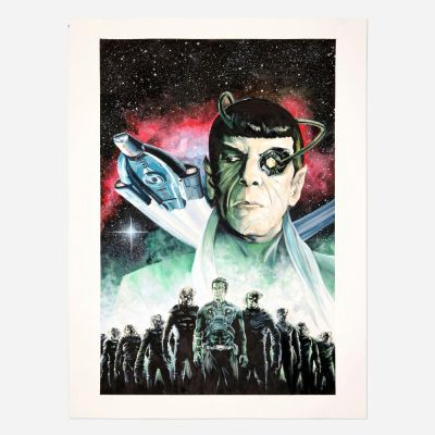 Lot 166 - J.K. Woodward, Star Trek: Defiant #26 Variant Cover Original Art (IDW, 2025) | Landry Pop Auctions