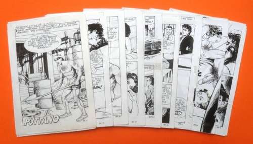 AttualitÃ  Nera Extra n° 49 - 90x Planches originales - "Il puttano"- histoire complète - Loose page | Catawiki