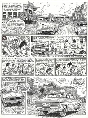 Raymond Reding = Eric Castel, Match Retour ! Planche Originale À L’encre de Chine. Dimensions : 33 Cm X 45 Cm. | Lot 264 : Raymond Reding = Eric Castel, Match retour ! planche originale à… | Septimus