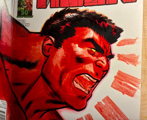 Doc Shaner | RED HULK (sketch cover) | Doc Shaner