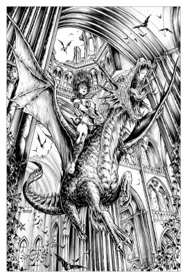 Gianluca Gugliotta | Amazon on a Dragon Illustration | Raremarq (Buy It Now)