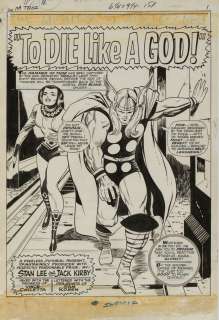 Jack Kirby and Vince Colletta original artwork for The Mighty Thor #139 complete 16-page story.