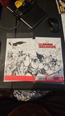 Savage Wolverine Wrap-Around Sketch Cover by Terry Shoemaker | Raremarq (Buy It Now)