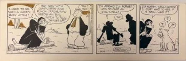 Bud Sagendorf -... | Lot 12 - Bud Sagendorf - Strip original : Dessins issus de Popeye... | Tessier Sarrou