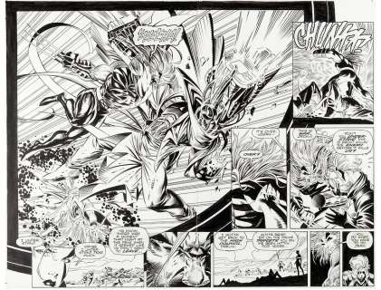 Adam Kubert / Dan Green - Weapon X #2 DPS p. 8-9 1995 CLASSIC!