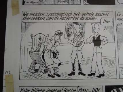 Piet Pienter en Bert Bibber 3 - Originele pagina - Het Raadsel van de Schimmenburcht - (1956) | Catawiki