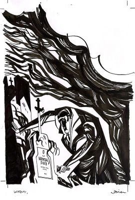 Javier Olivares | Ilustración de El caso de Charles Dexter Ward, de HP Lovecraft | The Comic Art Agency
