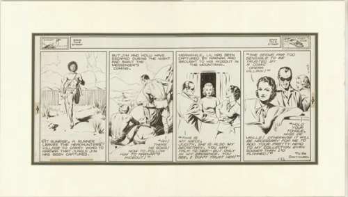 158: Raymond Jungle Jim Sunday 1939 original comic art | Russ Cochran