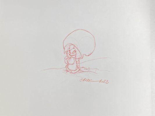 DESSIN ORIGINAL DE DIDIER CRISSE POUR ANYA : ANYA DANS LA NEIGE N°2 | Pulp’s