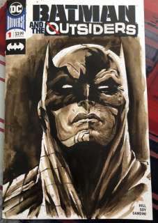 Blank Variant Cover - BATMAN and the OUTSIDERS #1 with original Coffee Painting - Stapled - Blank Cover - (2018/2020) | Catawiki