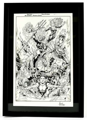 Lot 2098 - Jose Luis and Jonas Trindade - original art for Aquaman - Framed and Glazed (DC Comics, 2021). | Ewbank’s