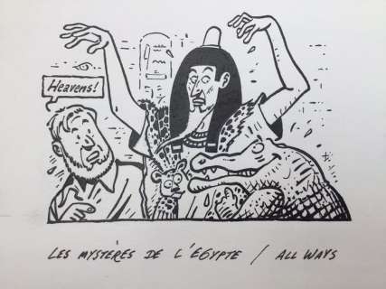 De Moor, Johan - Dessin original - Hommage Ã  Blake et Mortimer - Les Mystères de l’Egypte - (années 1990) | Catawiki