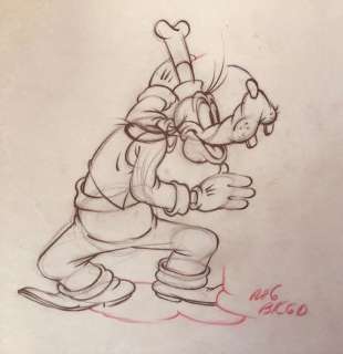 Walt Disney Studios - Original Animation Production Drawing - Goofy - "Boat Builder" - (1938) | Catawiki