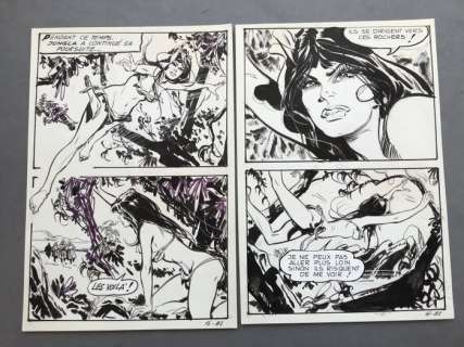Fenzo, Stelio - 2x Planche originale - Jungla - Le Prophète de la terreur - (1971) | Catawiki