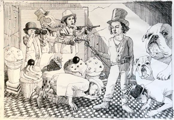 Victor Meijer, original page created for "the boy and death" | Comic Art Masters