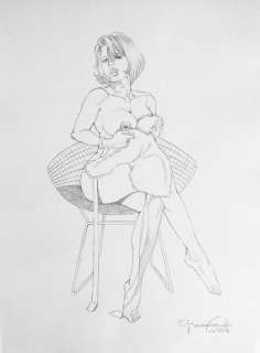 Giovanna Casotto - illustrazione originale a matita - firmato in originale - Loose page | Catawiki
