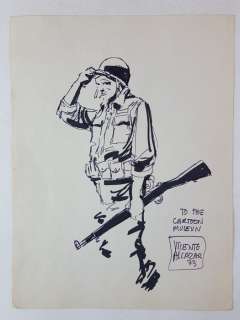 Vicente Alcazar - Origin. Illustr. "To the Cartoon Museum" - Signed - Loose page - First edition - (1973) | Catawiki