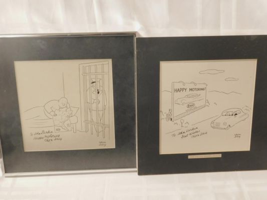 Lot 1650 - Framed and Unframed Chon Day Cartoons | misc / divers