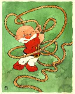 Paulus de Boskabouter - Paulus met lasso - Loose page - O.I. ink and watercolor - (1961) | Catawiki