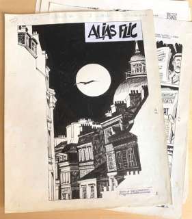 Lanciostory #12 - Marchionne - 8x Tavole originali "Alias Flic n.3" - Loose page - First edition - (1981) | Catawiki