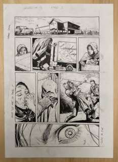Gary Frank Geiger original comic art #13, p3 Superman, Batman, Hulk artist