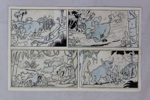 Toonder, Marten / Toonder Studio’s - Originele pagina (2 originele stroken) - Bommel en Tom Poes - De weddenschap - (1947/1949) | Catawiki