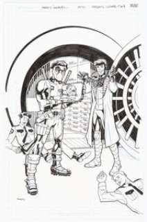 Sandy Jarrell Deadpool v Gambit #4 Variant Cover Original Art (Marvel, 2016). "Take me to the river". - | Heritage