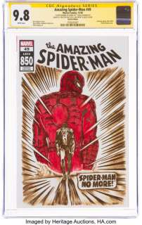 Marvel Artist | Randy B Procter Amazing Spider-Man #49 (850) Sketch Cover Variant Original Art (Marvel, 2020) CGC Signature Series... | Heritage