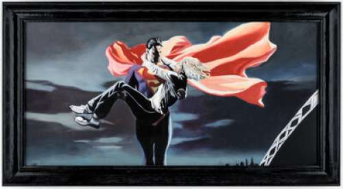 Artist, Unknown | "Superman to the Rescue" Recreation Painting Original Art (undated).... | Heritage