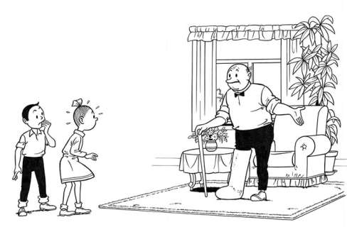 Bob et Bobette - Dessin original Ã  l’encre de chine - Bob et Bobette et Mr Lambique | Catawiki